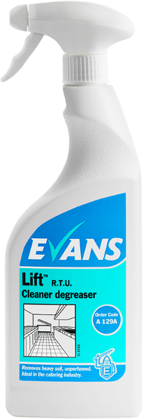 6x750ml Evans Lift - Heavy Duty Unperfumed Cleaner Degreaser Spray