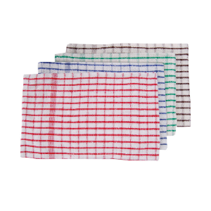 RS PK 10 Checked Terry Tea Towels 18x27"""""
