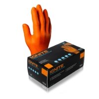 Ignite Orange Powder Free Nitrile Gloves Medium 100Pk