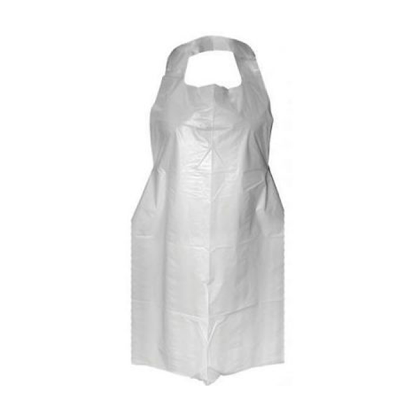 White Flat Pack Disposable Aprons 27x42" 100Pk
