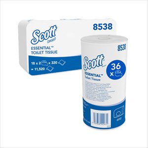 Scott Essential 8358 Toilet Rolls 320 Sheet 2 Ply 1x36