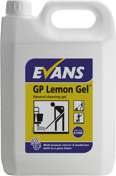 2x5 Litre Evans GP Lemon Gel - Neutral Cleaning Gel