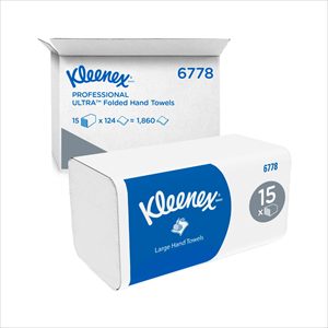 Kleenex 6778 Large 2 Ply Interfold White Hand Towels x 1860