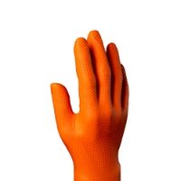 Ignite Orange Powder Free Nitrile Gloves Large 100Pk